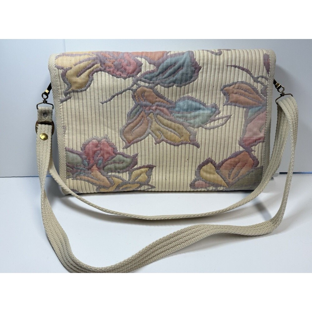 Vintage Fiona Made In Italy Floral Quilted Clutch Shoulder Bag - Picture 3 of 6